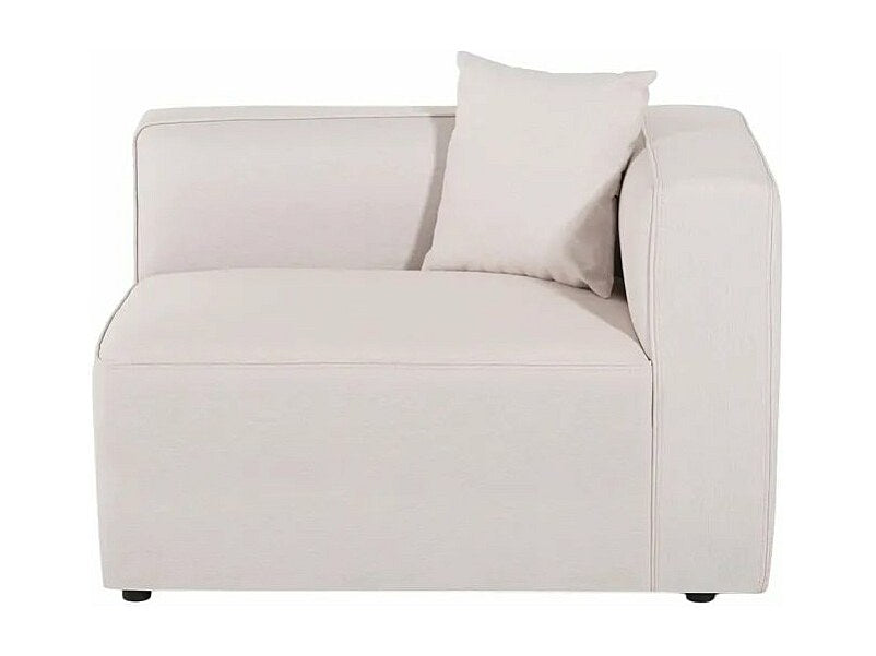 Méridienne pour canapé modulable 3 places beige tissu