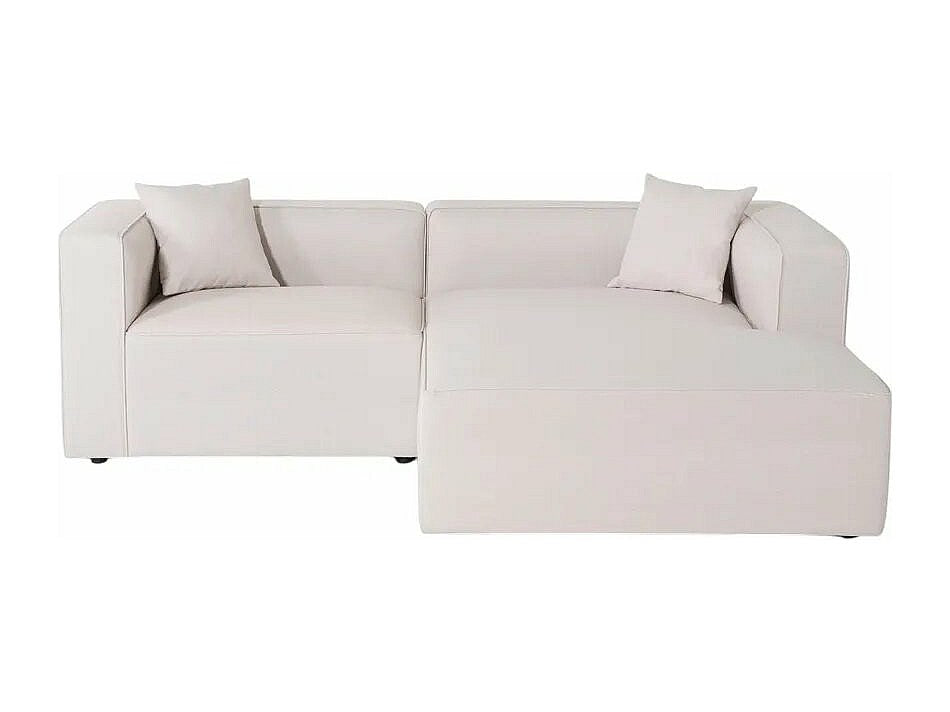 Canapé modulable 3 places beige tissu