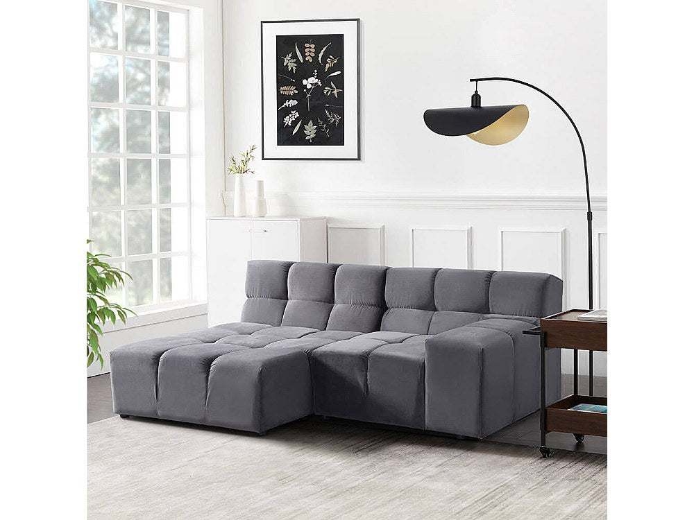 Canapé modulable gris tissu