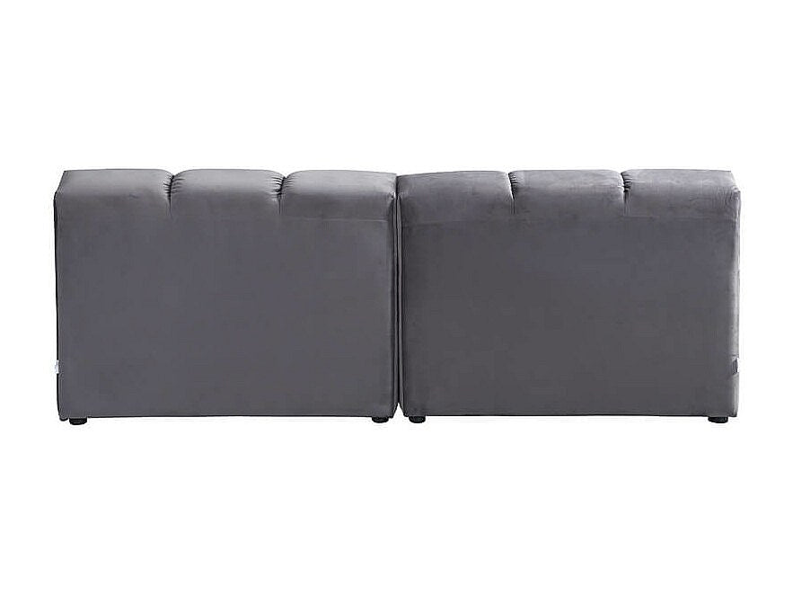 Canapé modulable gris tissu