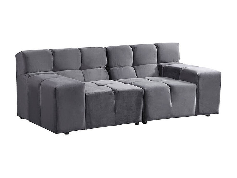 Angle pour canapé modulable 4 places gris tissu