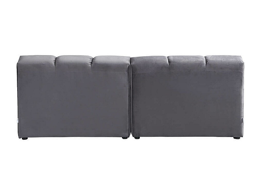 Angle pour canapé modulable 4 places gris tissu