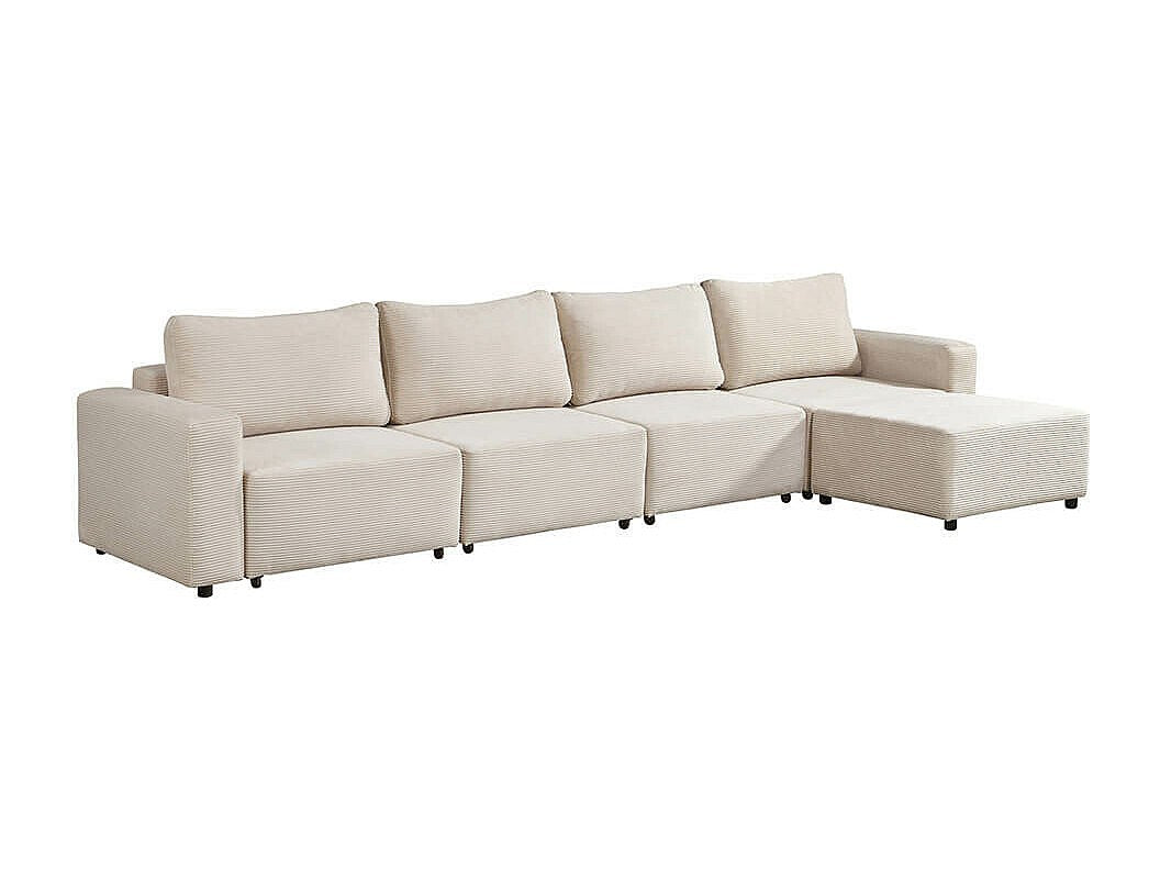 Canapé modulable convertible beige tissu