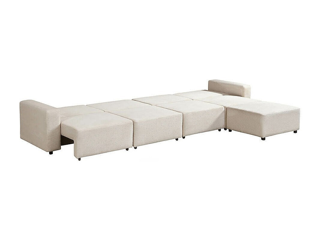 Canapé modulable convertible beige tissu
