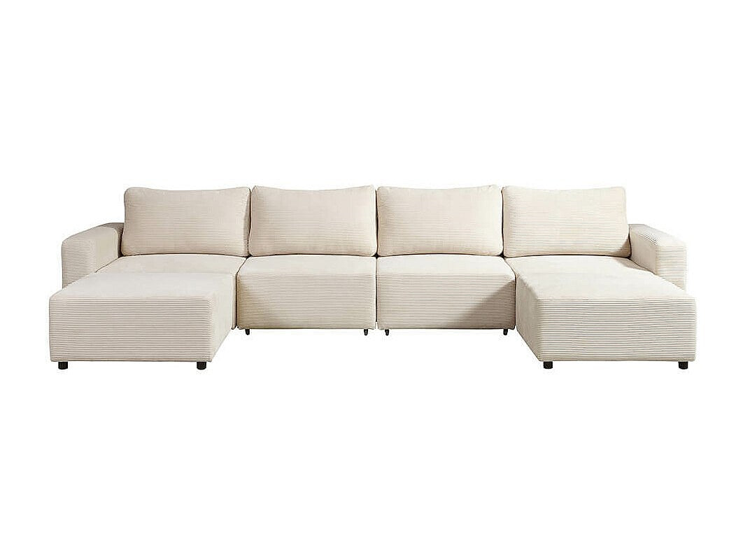 Canapé modulable convertible beige tissu