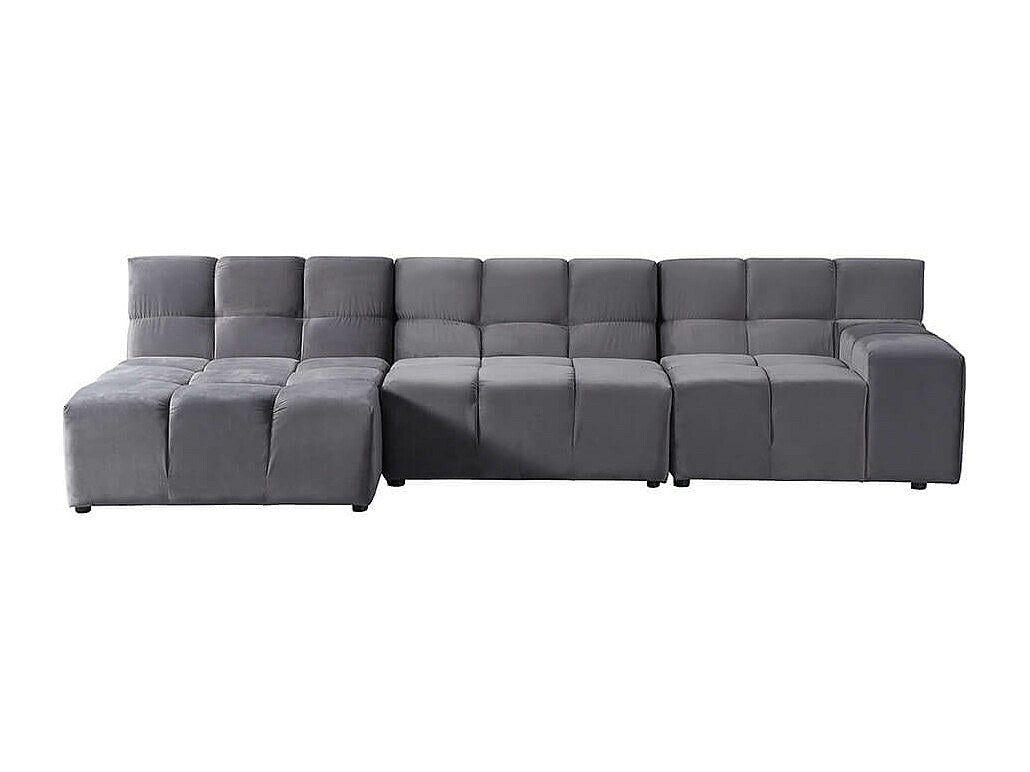 Canapé modulable gris tissu