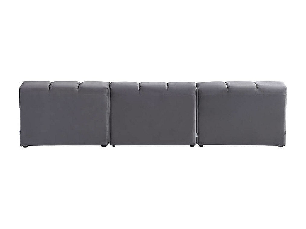 Canapé modulable gris tissu