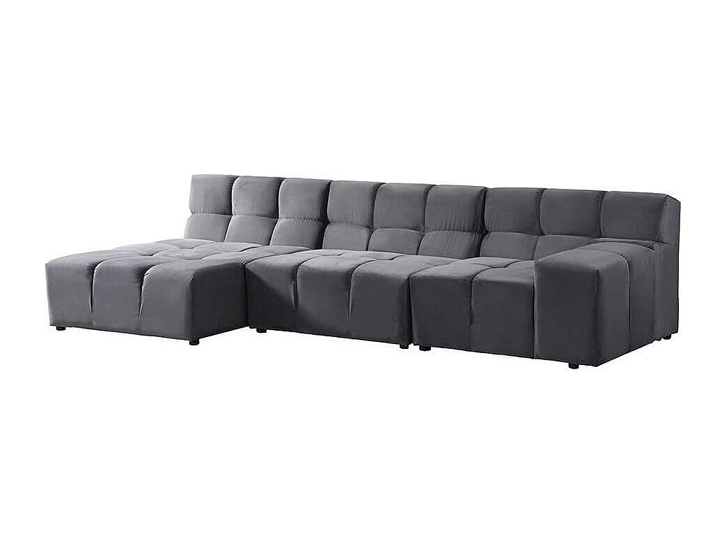 Canapé modulable gris tissu