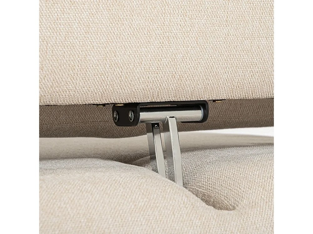 Méridienne pour canapé modulable 3 places beige tissu