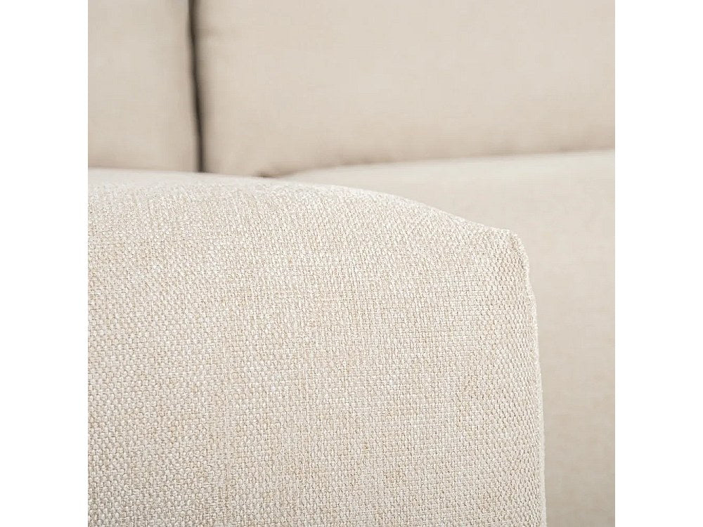 Méridienne pour canapé modulable 3 places beige tissu