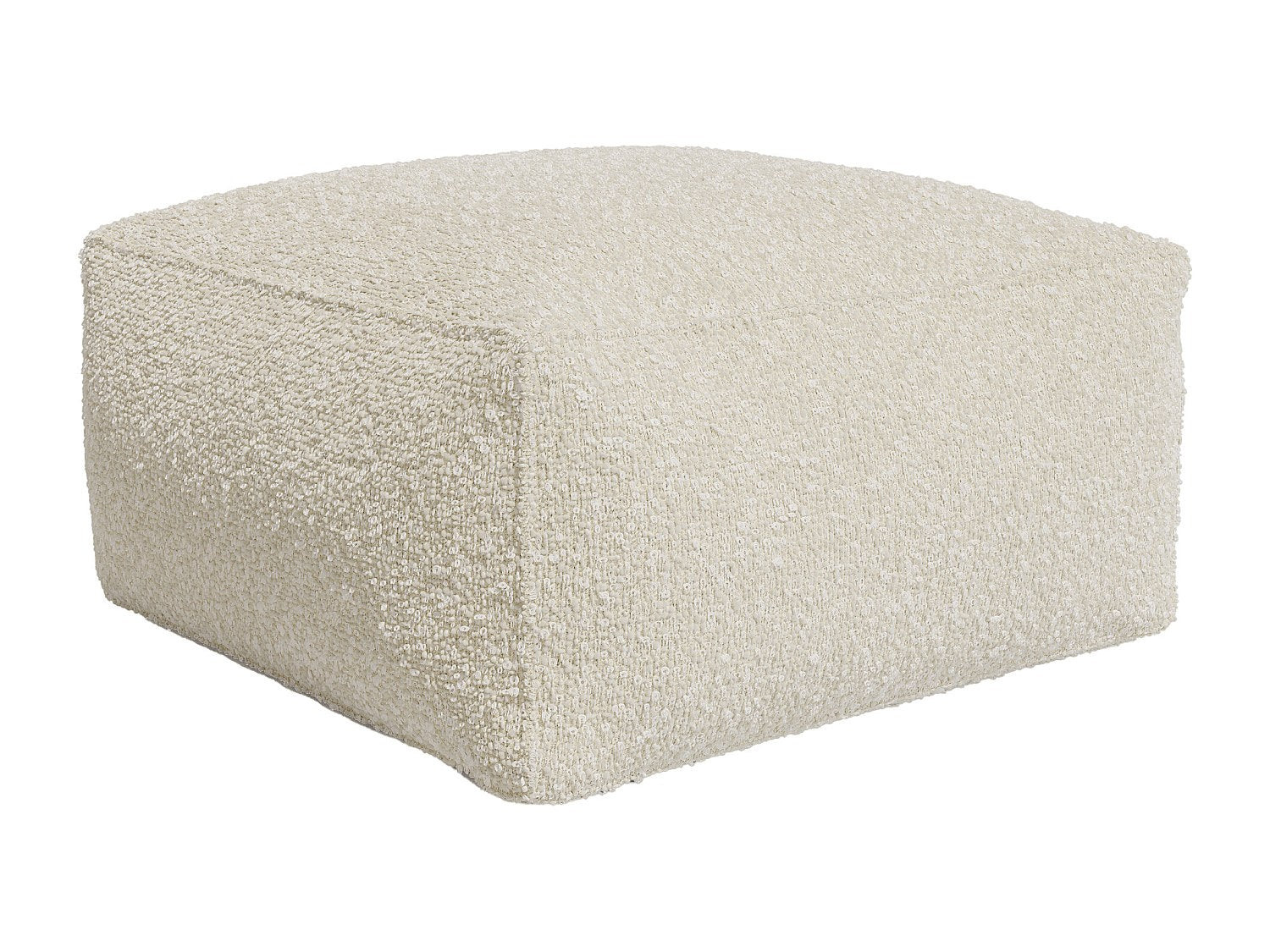 Pouf pour canapé modulable blanc tissu