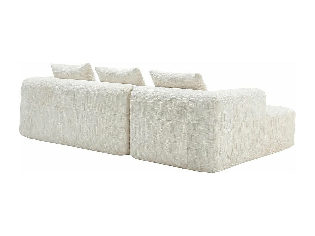 Canapé modulable 3 places beige tissu