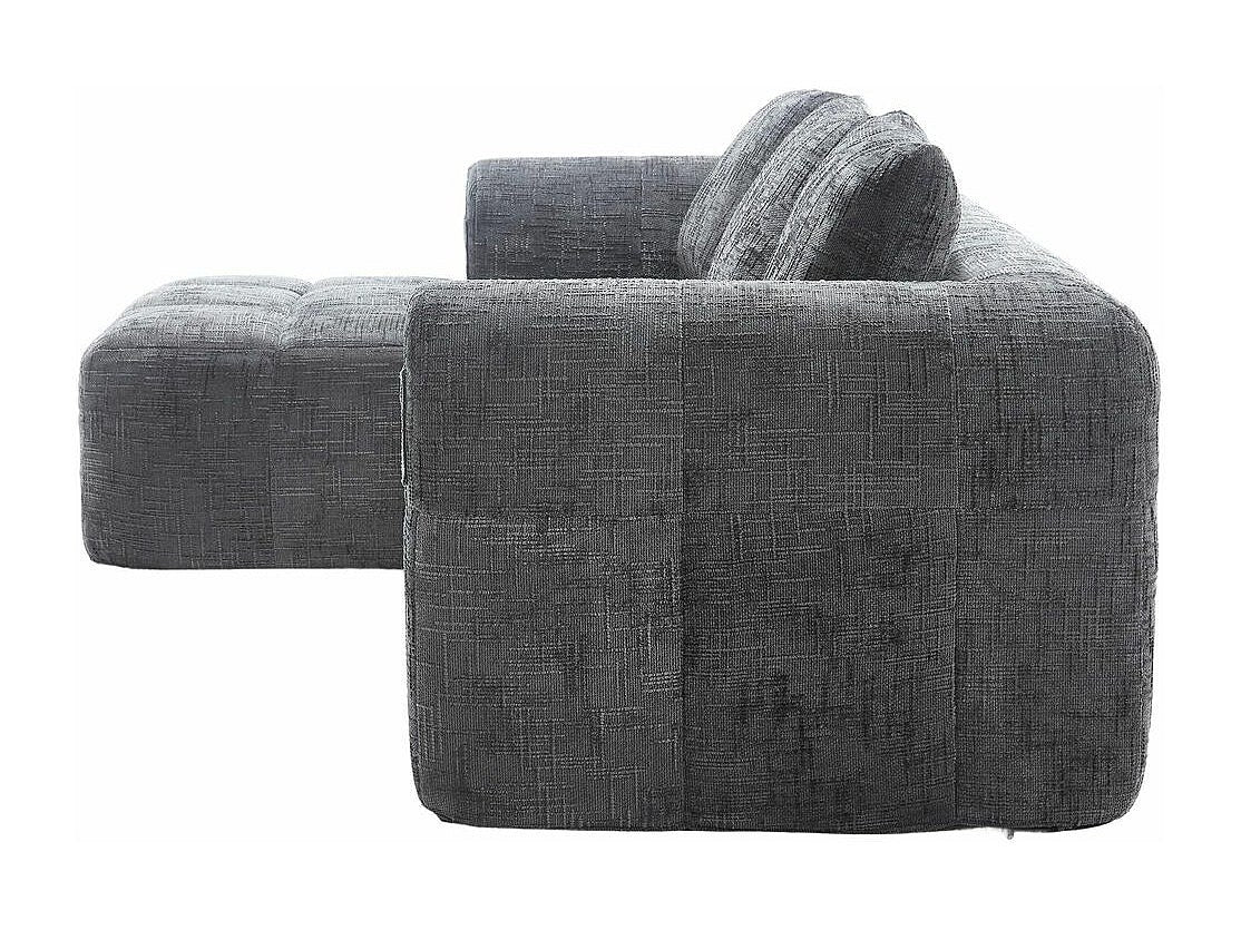 Canapé modulable 3 places gris tissu