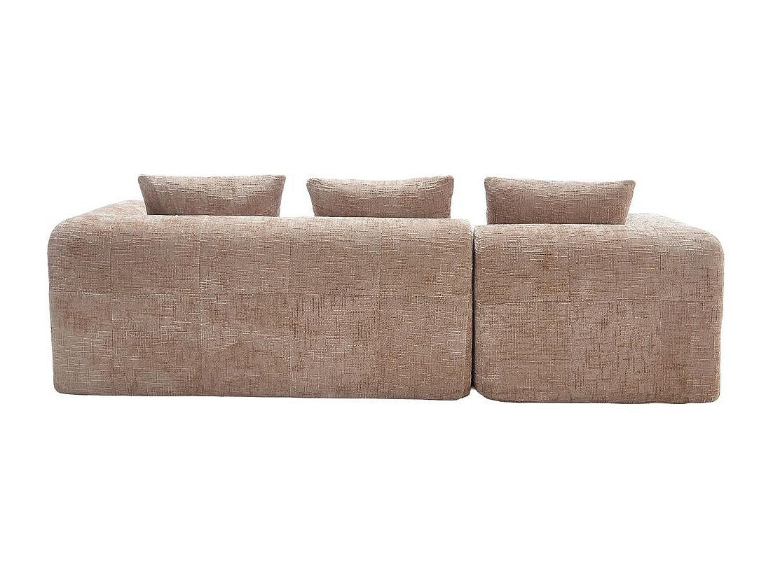 Canapé modulable 3 places vert tissu