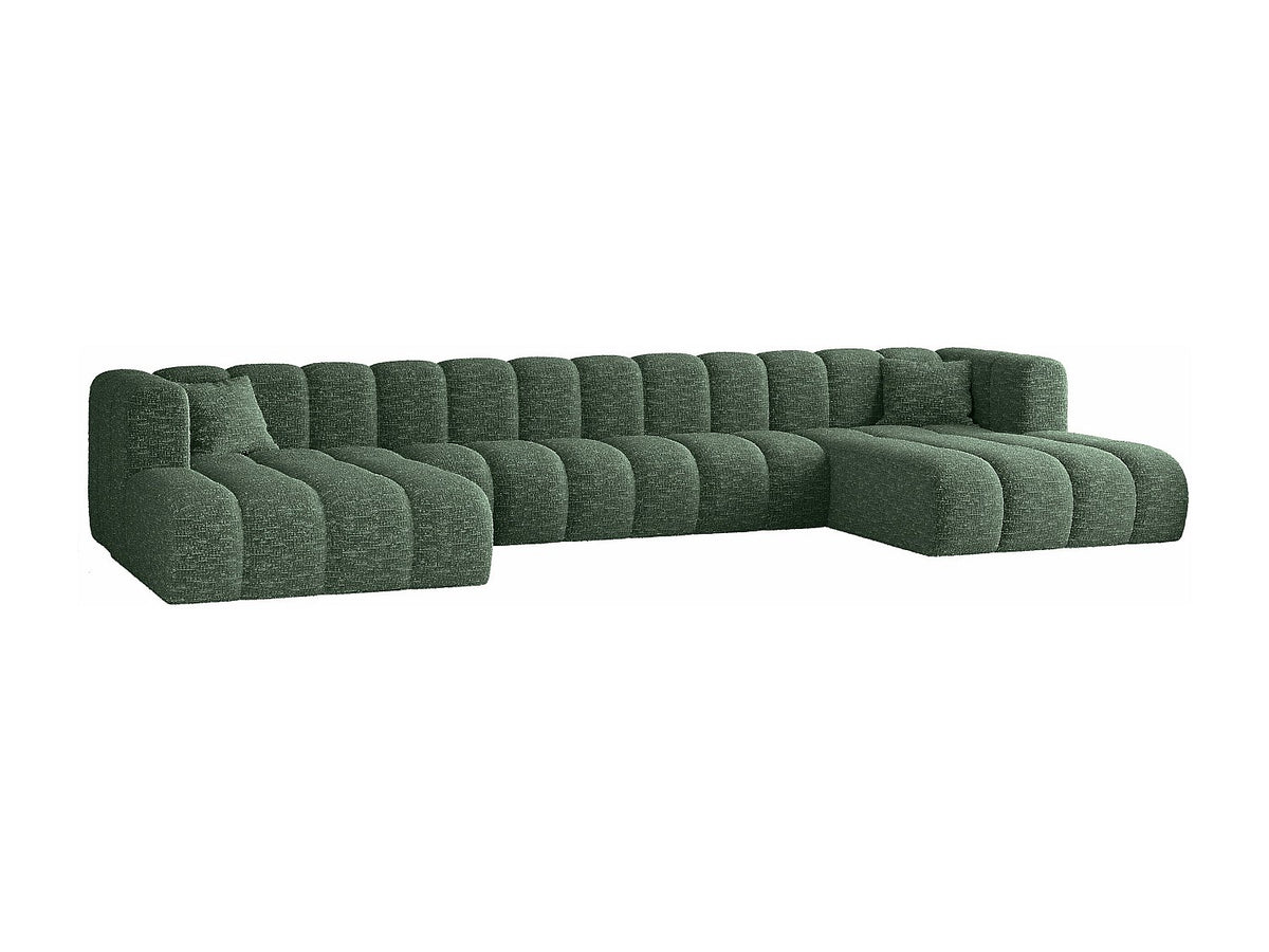 Canapé modulable vert tissu