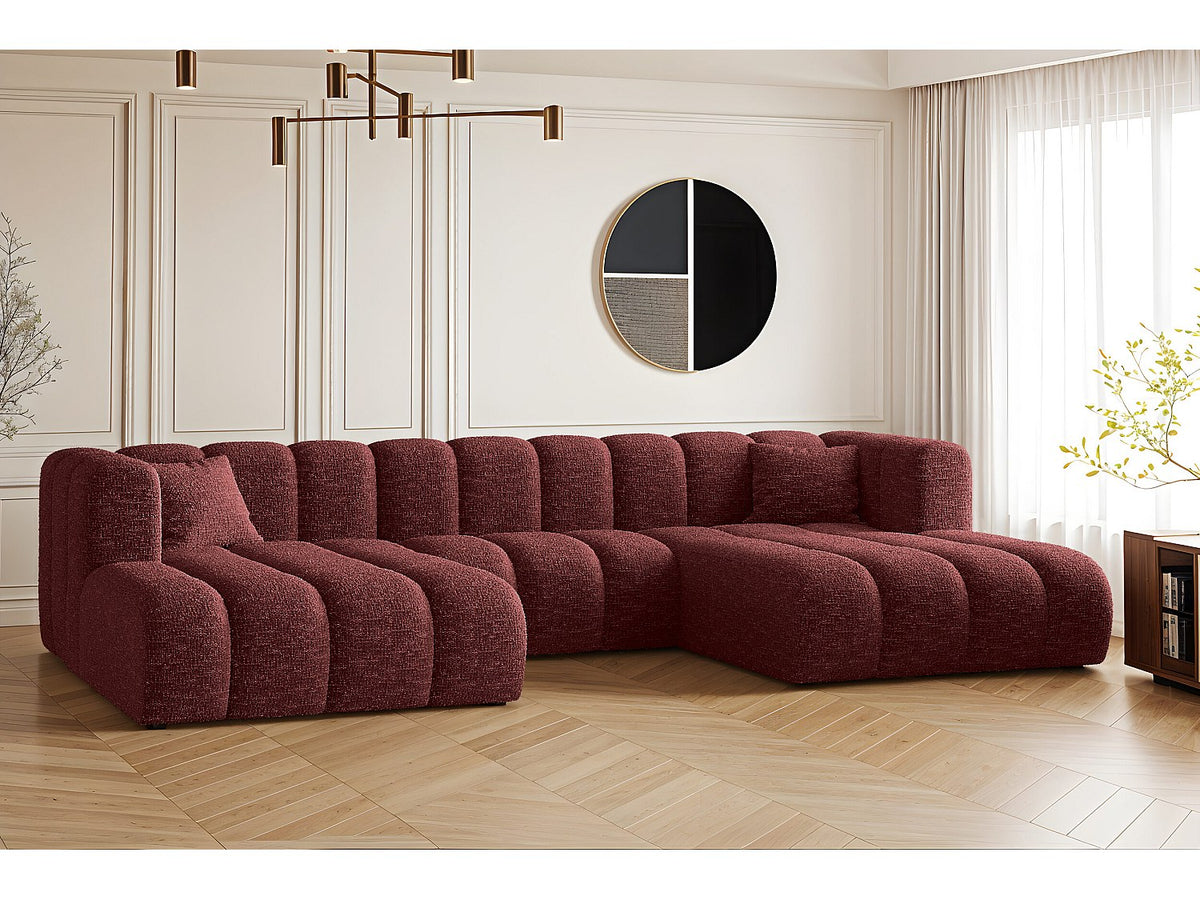 Canapé modulable rouge tissu