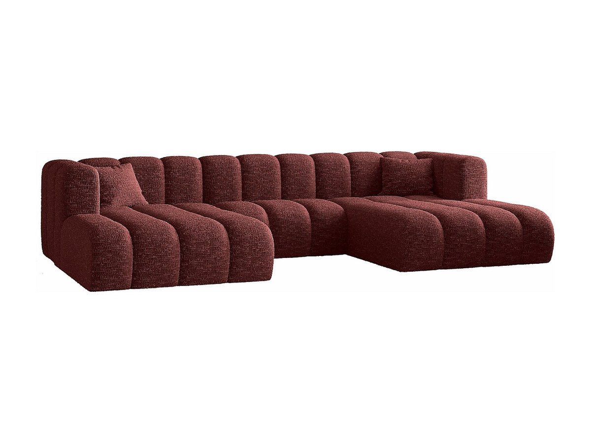 Canapé modulable rouge tissu