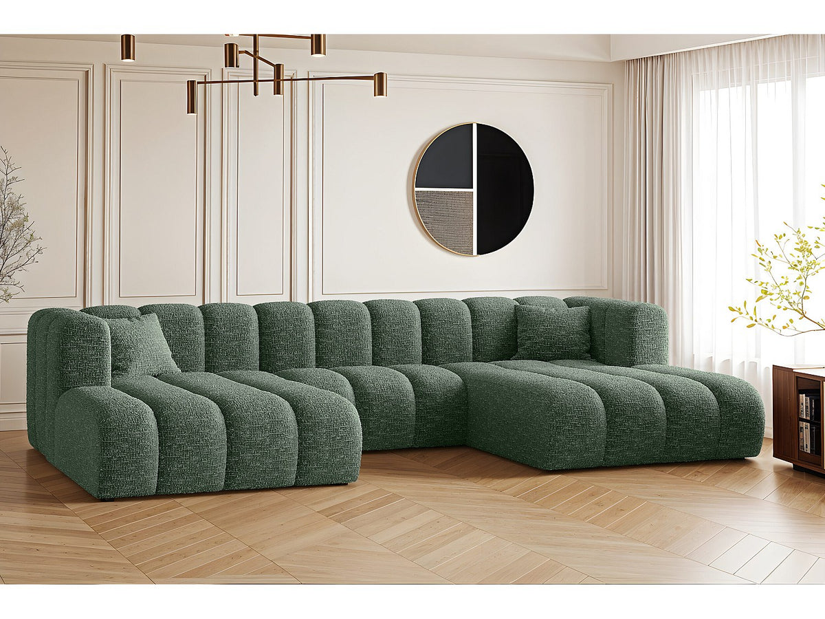 Canapé modulable vert tissu