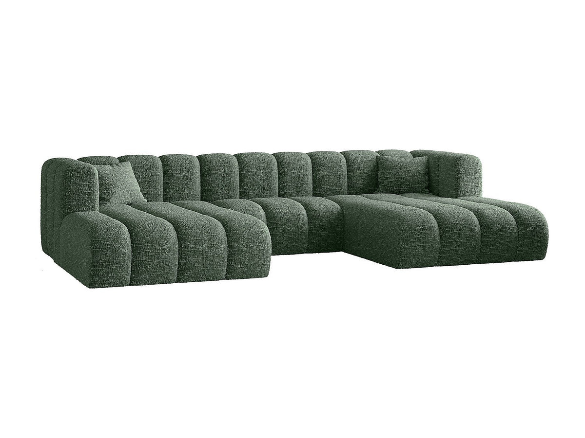 Canapé modulable vert tissu