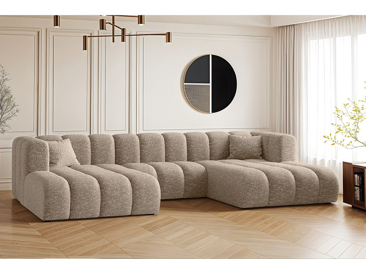 Canapé modulable beige tissu
