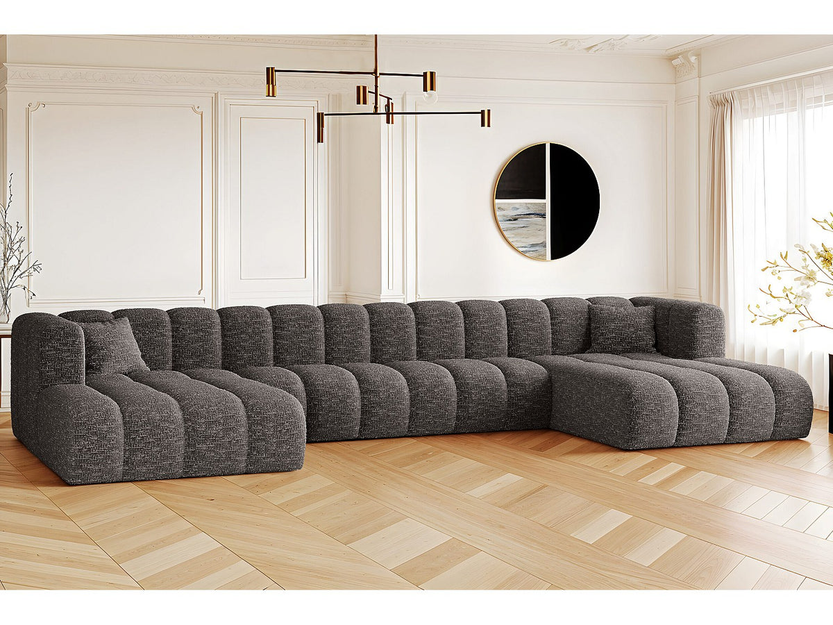 Canapé modulable gris tissu