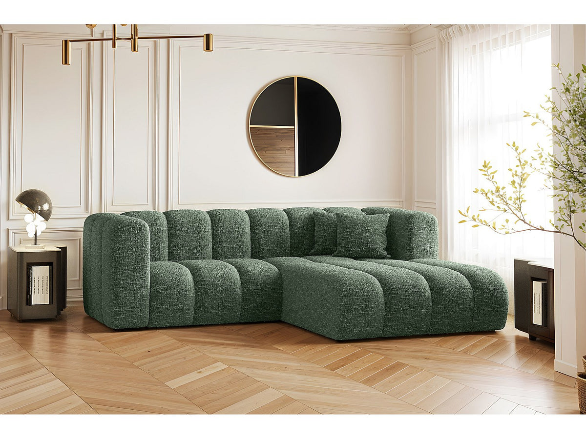 Canapé modulable vert tissu