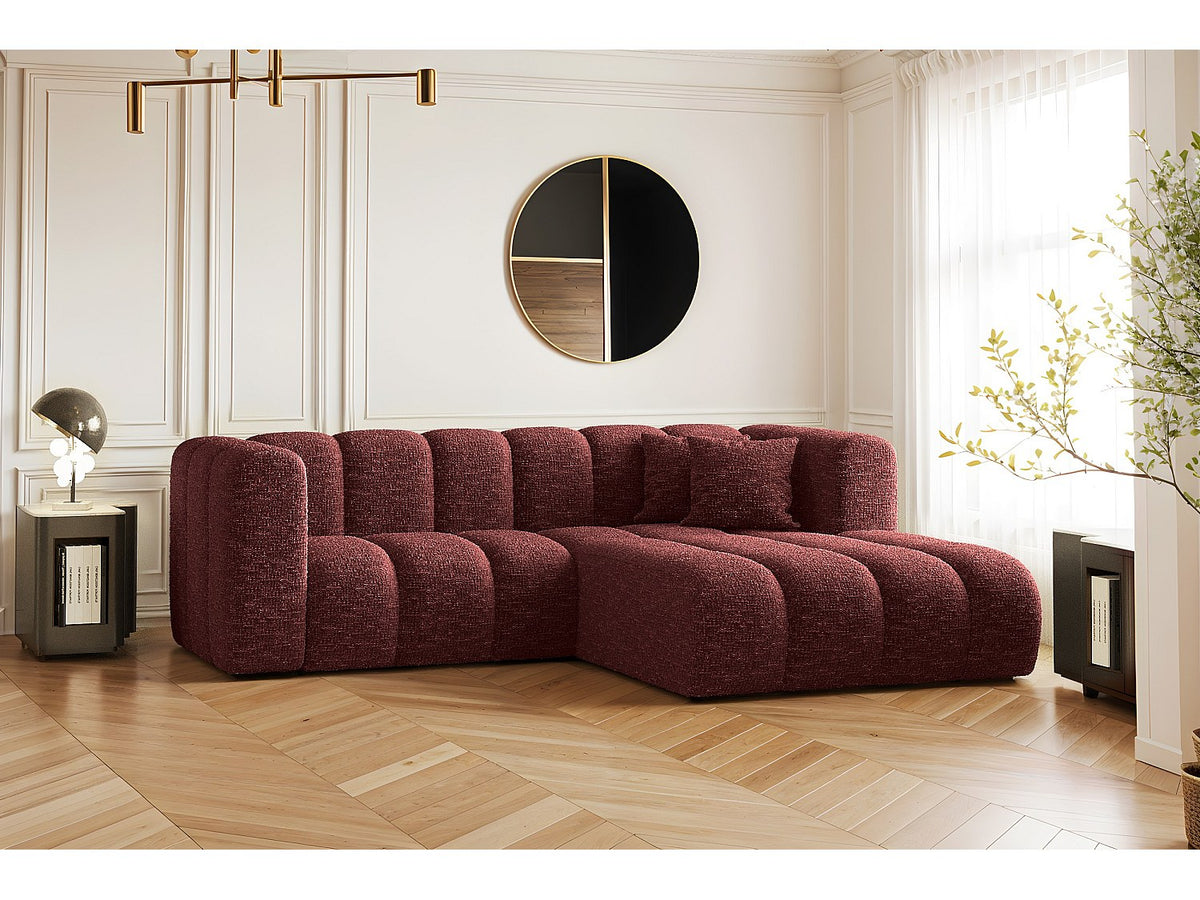 Canapé modulable rouge tissu