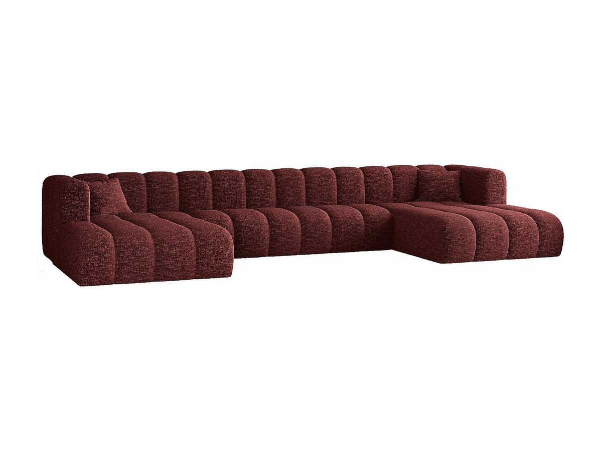 Canapé modulable rouge tissu