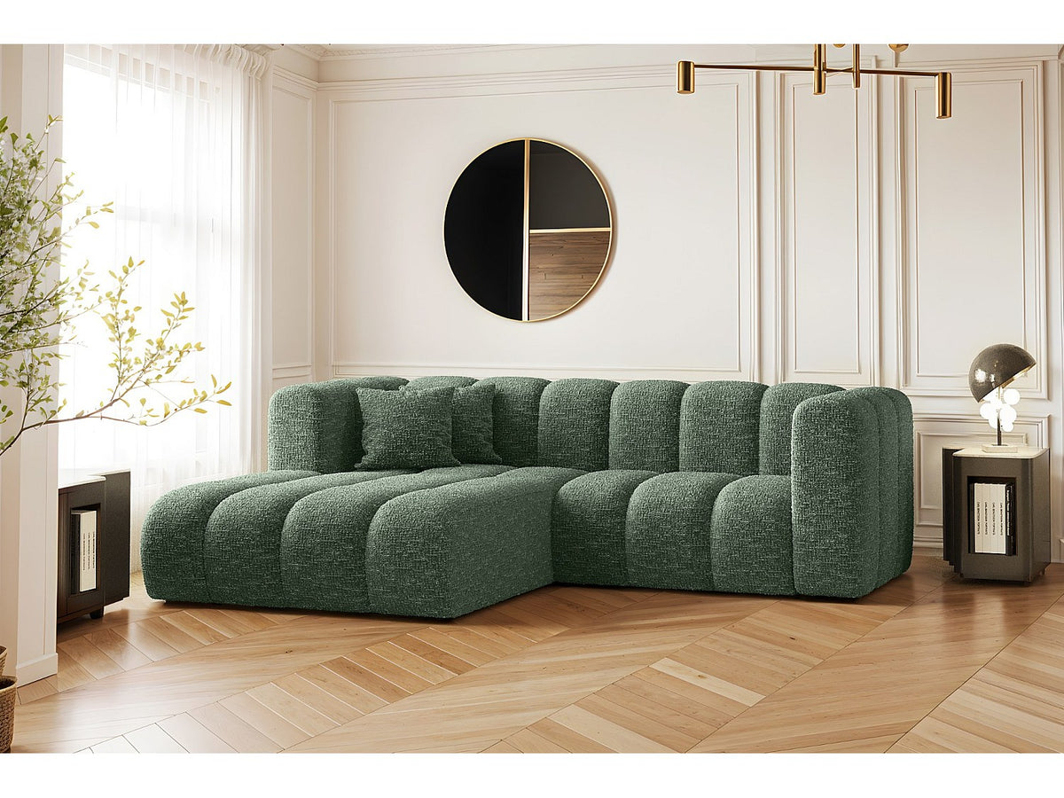 Canapé modulable vert tissu