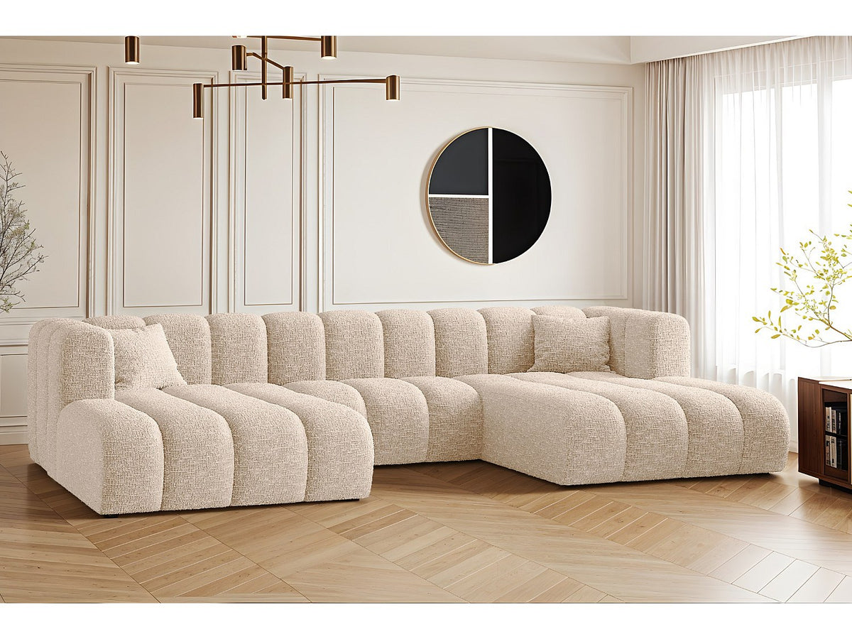 Canapé modulable beige tissu