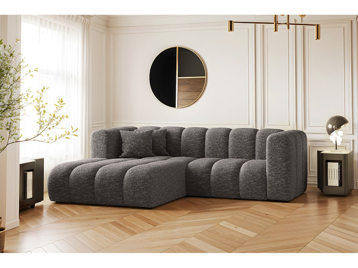 Canapé modulable gris tissu