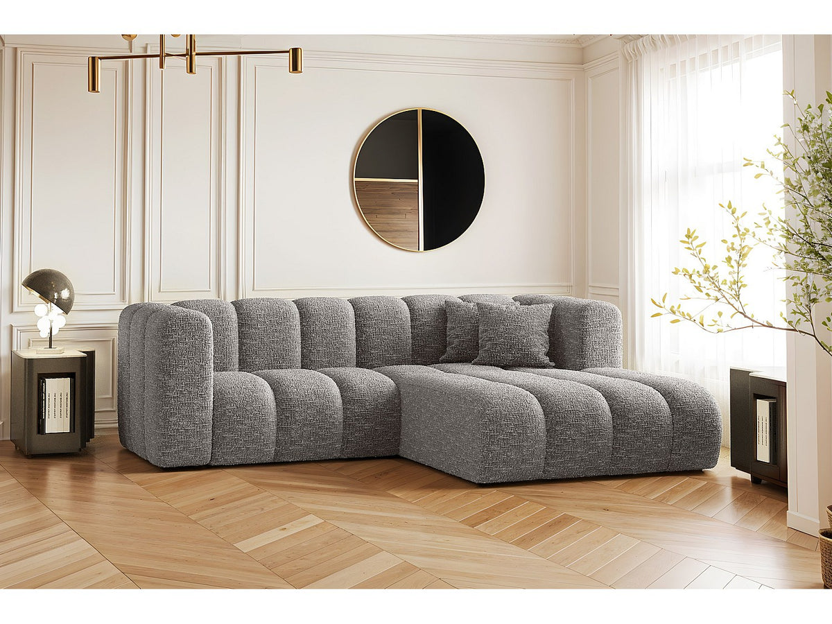 Canapé modulable gris tissu
