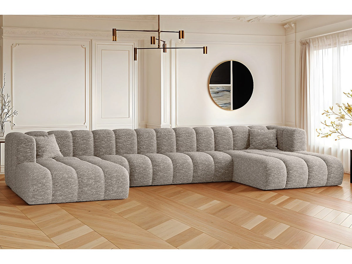 Canapé modulable gris tissu