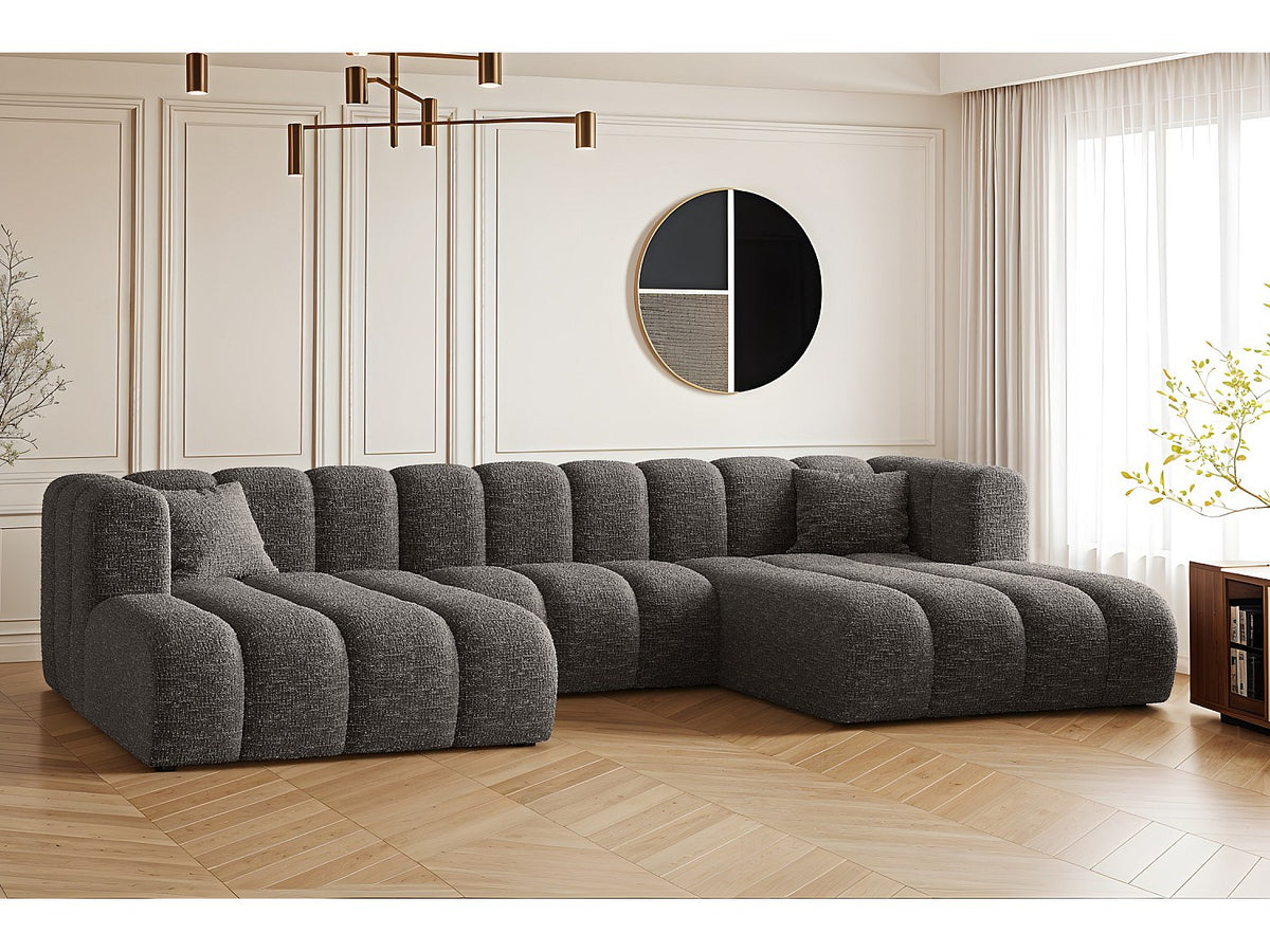 Canapé modulable gris tissu