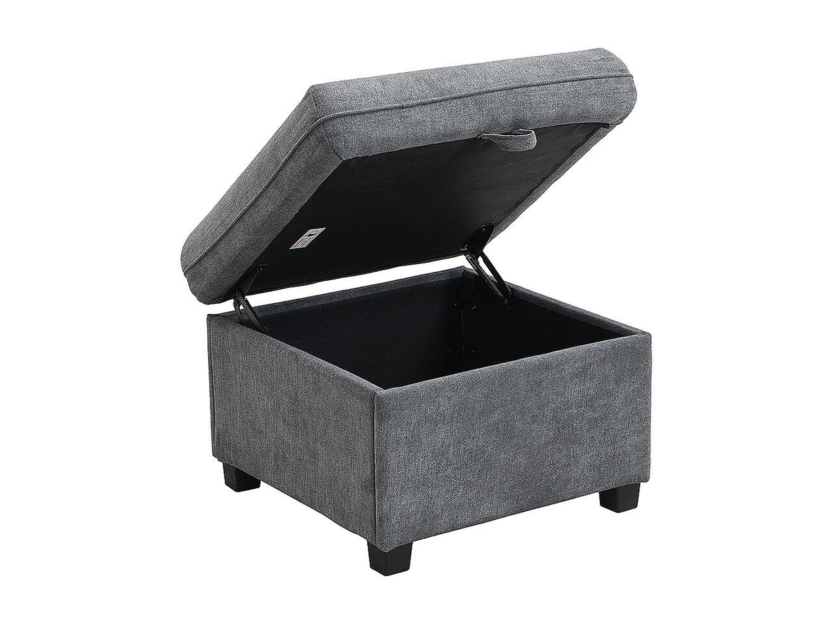 Canapé modulable 3 places gris tissu