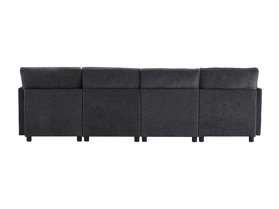 Canapé modulable gris tissu