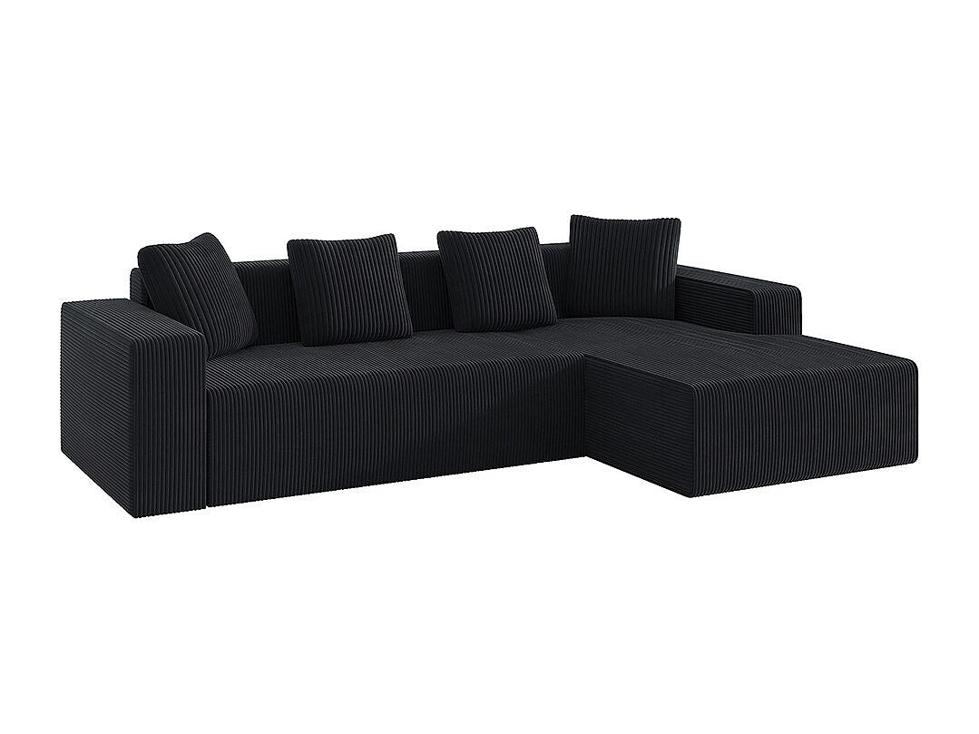 Canapé modulable noir tissu