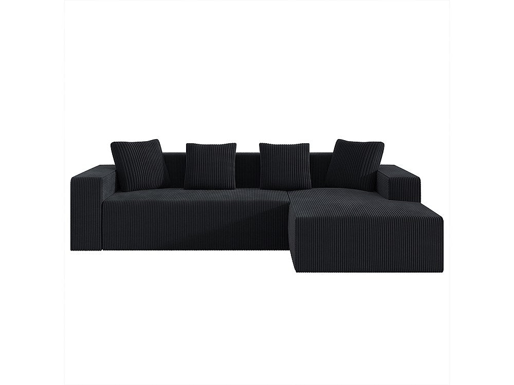 Canapé modulable noir tissu