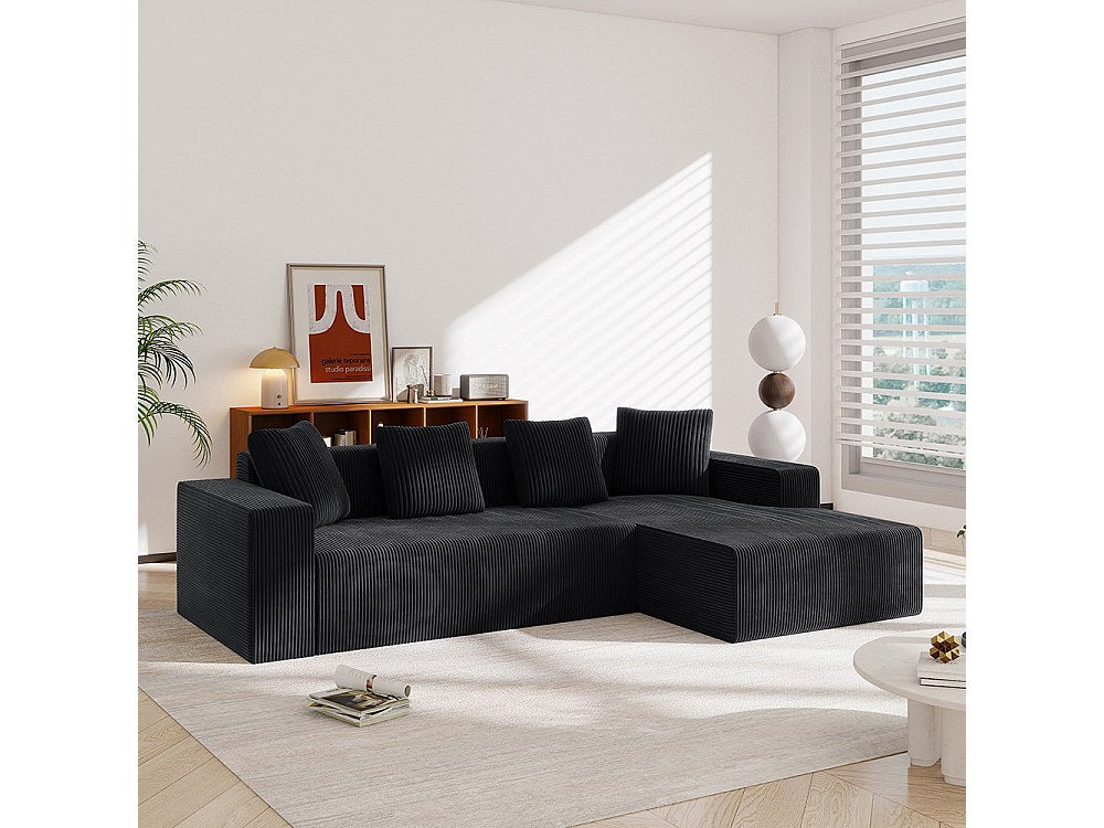Canapé modulable noir tissu