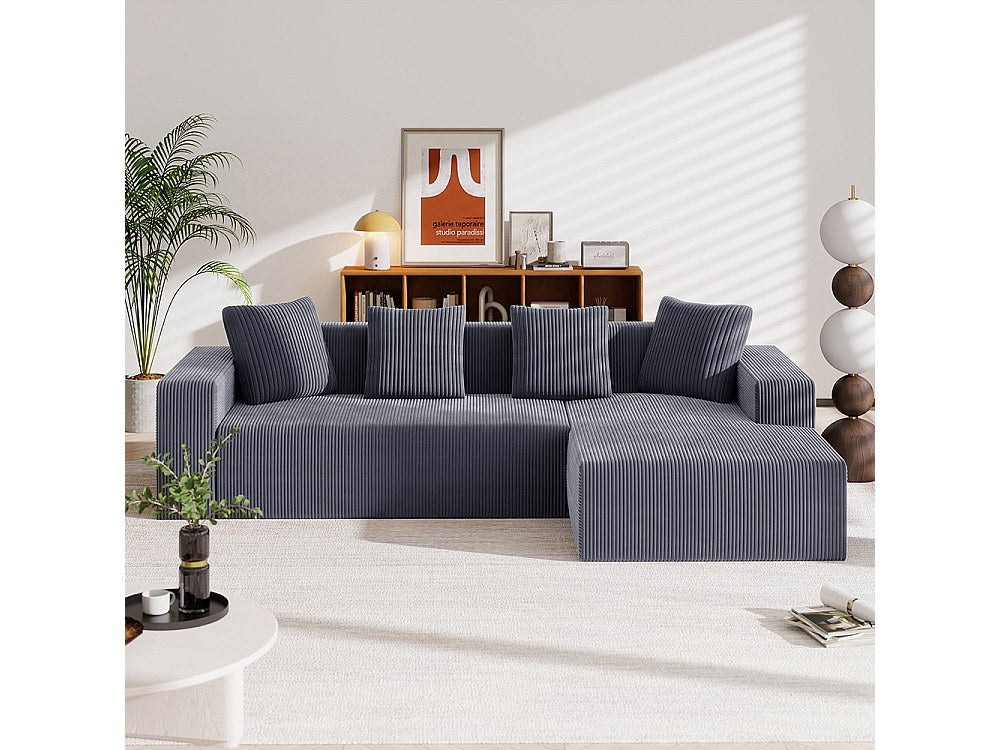 Canapé modulable gris tissu