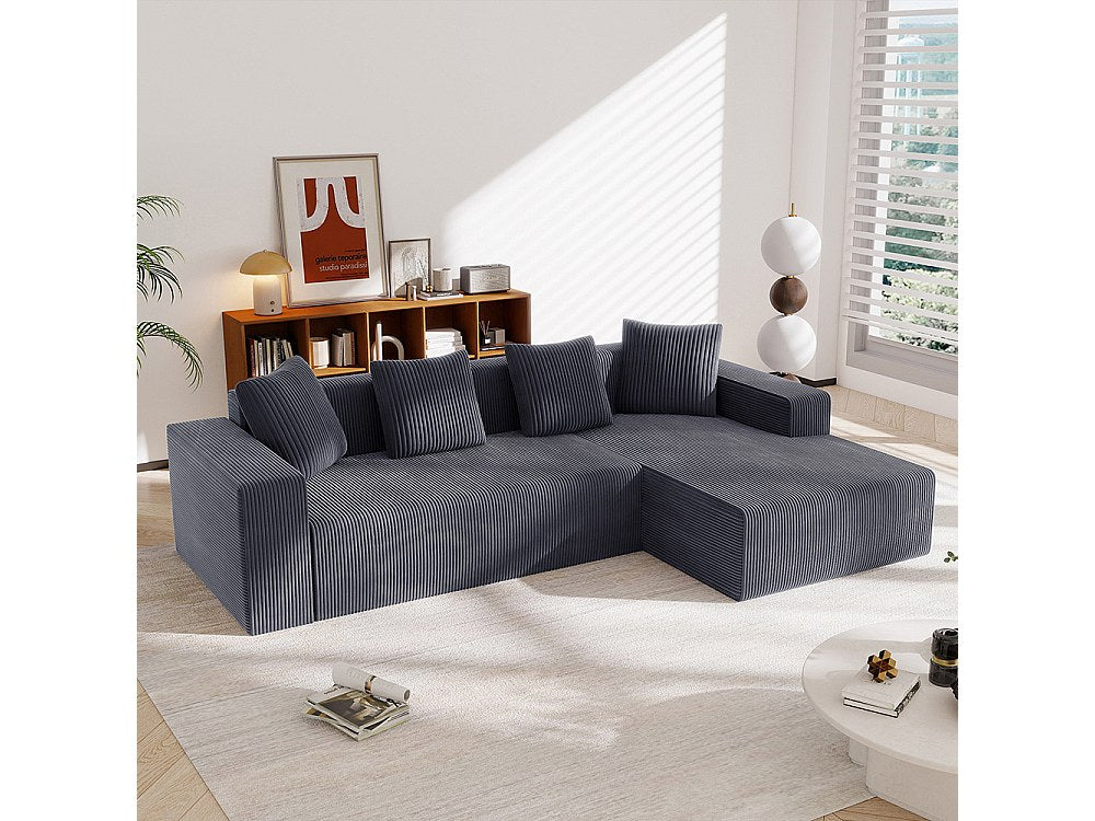Canapé modulable gris tissu