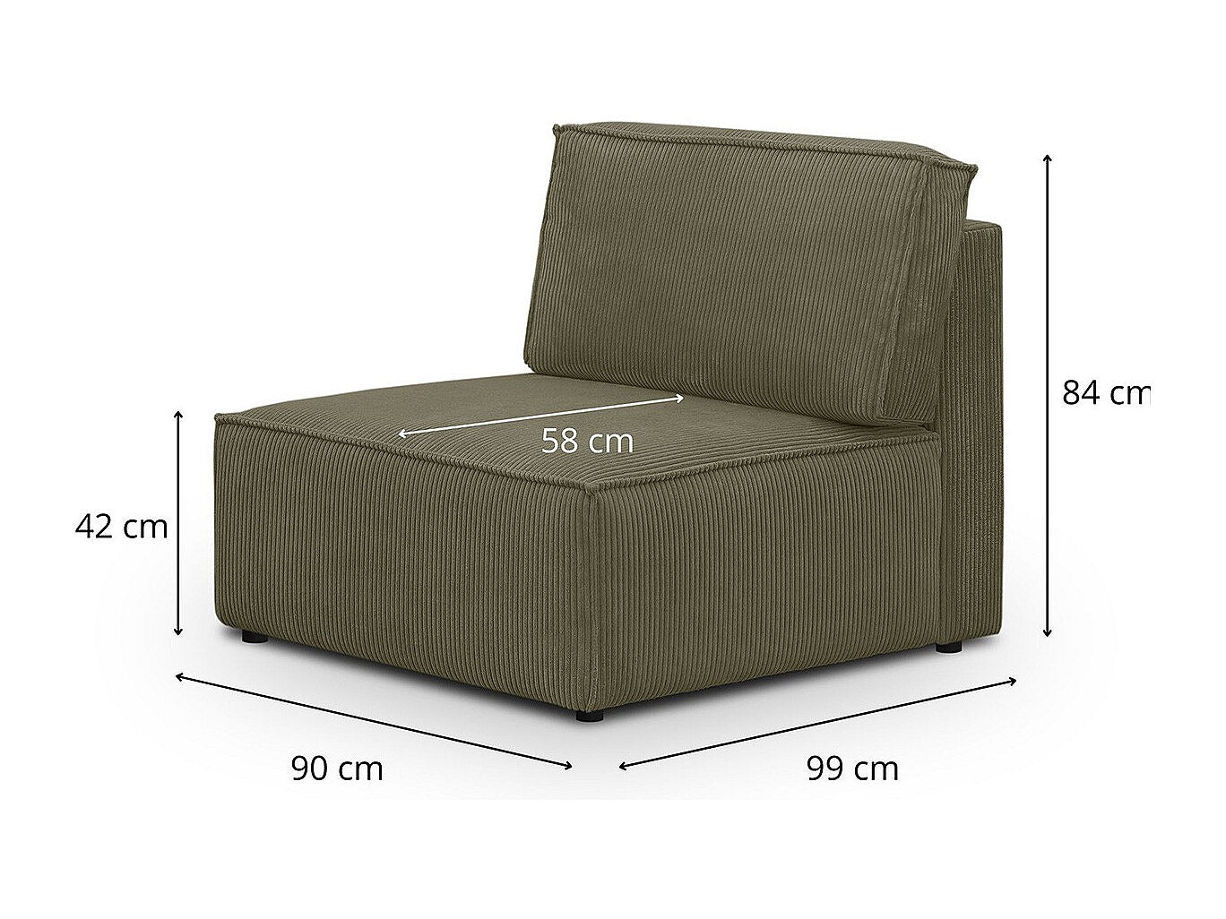 Chauffeuse modulable vert velours