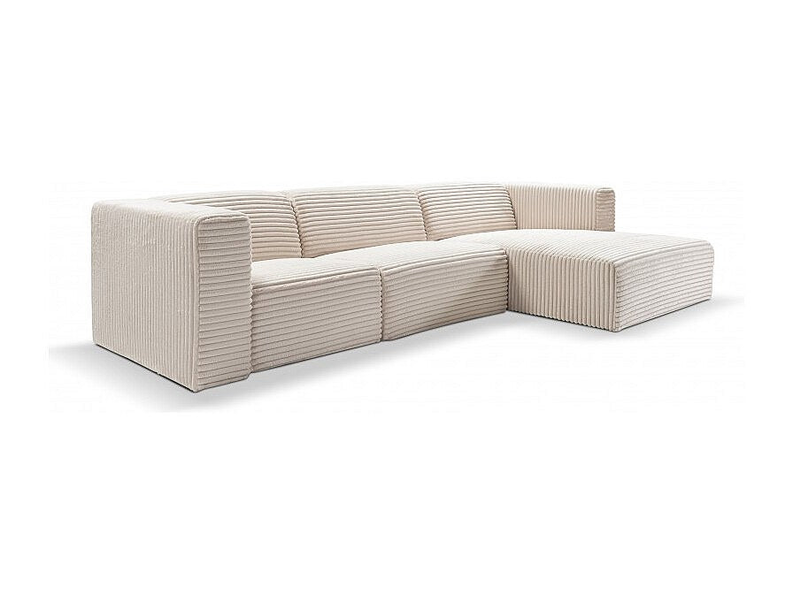 Angle pour canapé modulable 5 places beige tissu