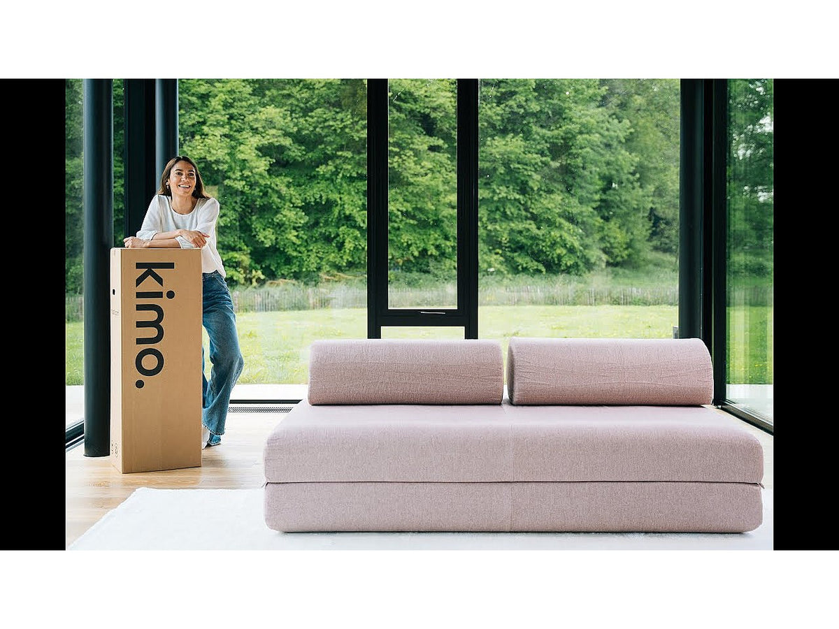 Canapé modulable convertible 2 places beige velours