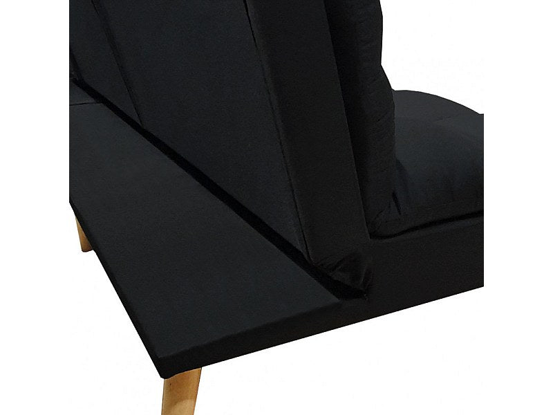 Canapé modulable convertible noir tissu
