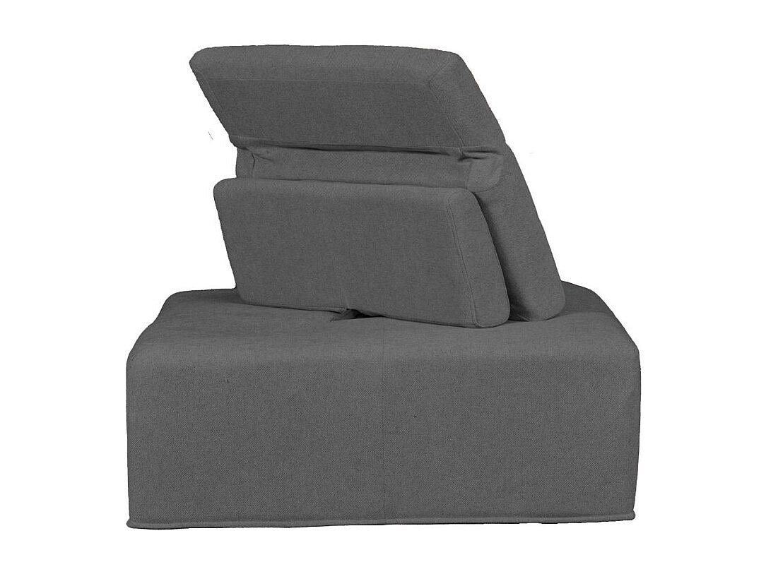 Angle pour canapé modulable gris tissu - Living