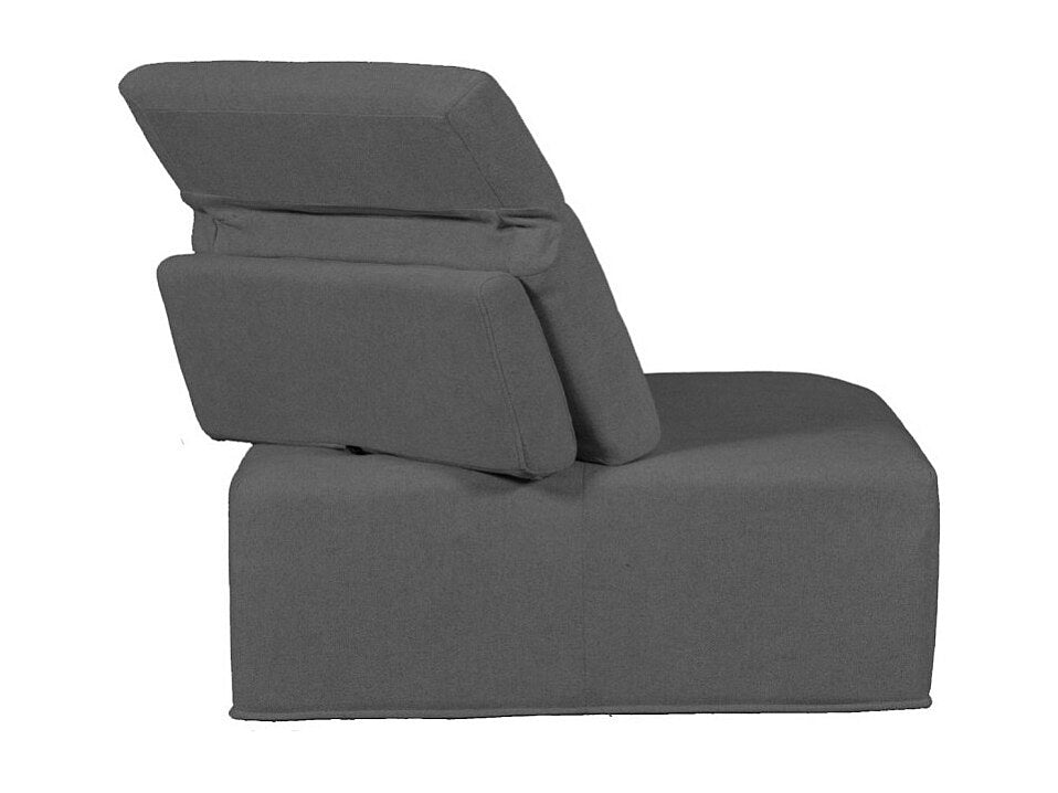 Angle pour canapé modulable gris tissu - Living