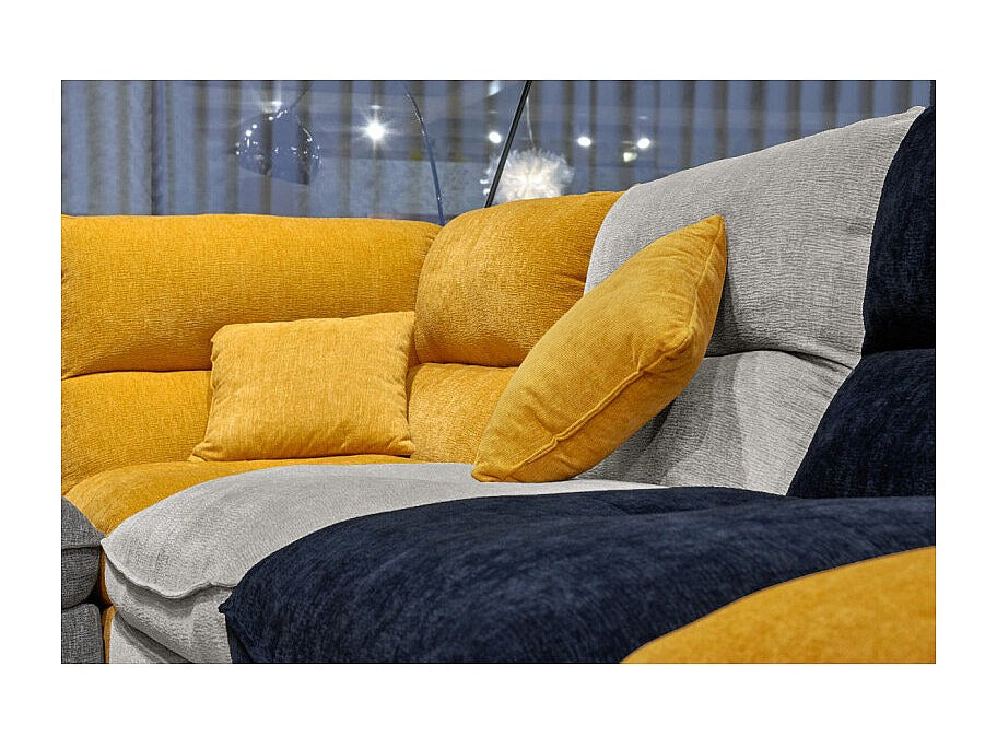Angle pour canapé modulable jaune tissu - Charles