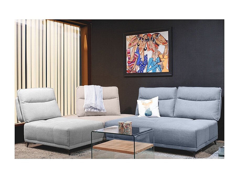 Angle pour canapé modulable beige tissu - Gina