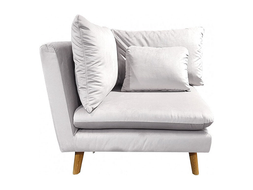 Angle pour canapé modulable gris tissu